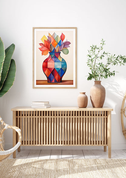 Vase with Different Shaped Flowers