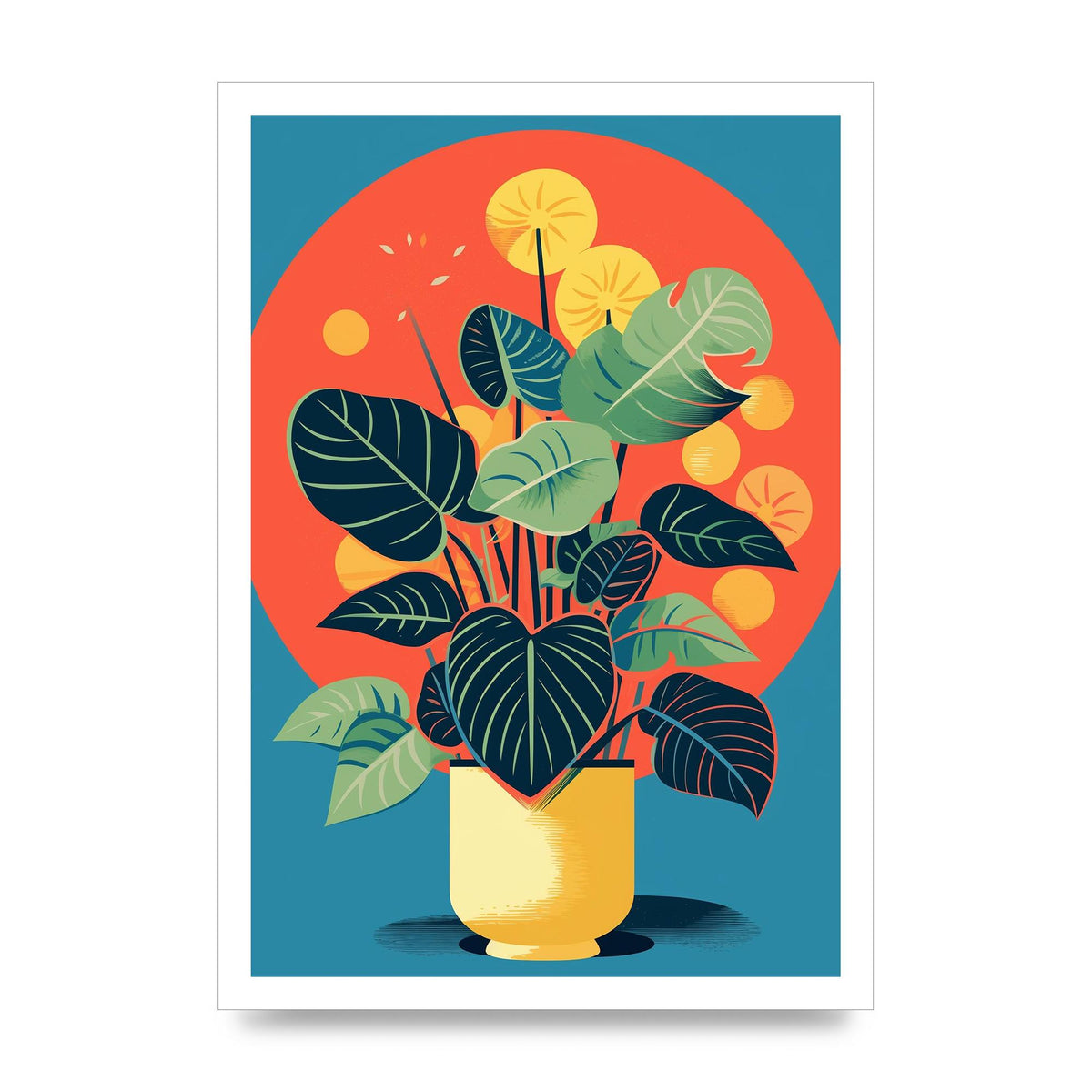Simple Vase with 22 Colorful Blossoms