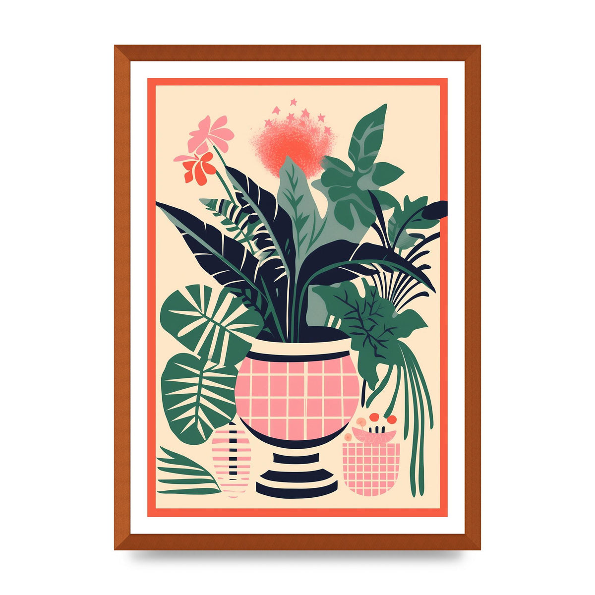 Vase with 24 Lively Colored Flowers