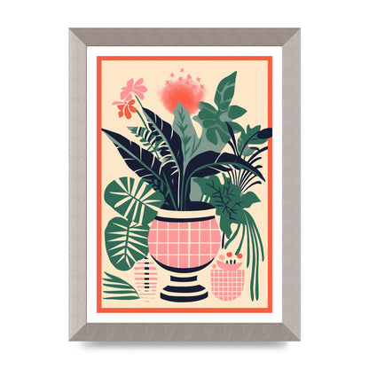 Vase with 24 Lively Colored Flowers