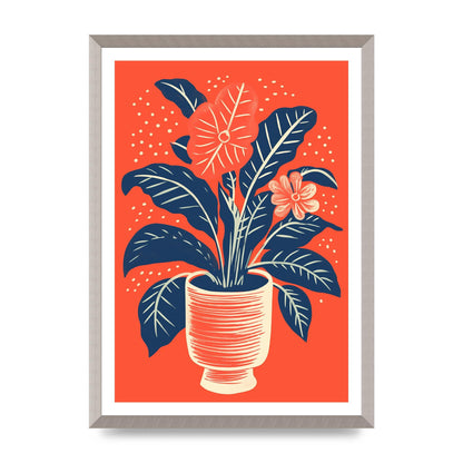 Vase with Rich Hues and Vibrant Blooms