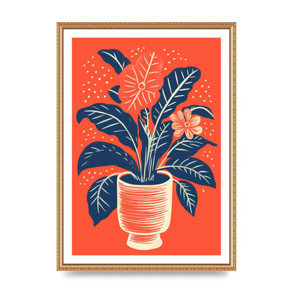 Vase with Rich Hues and Vibrant Blooms
