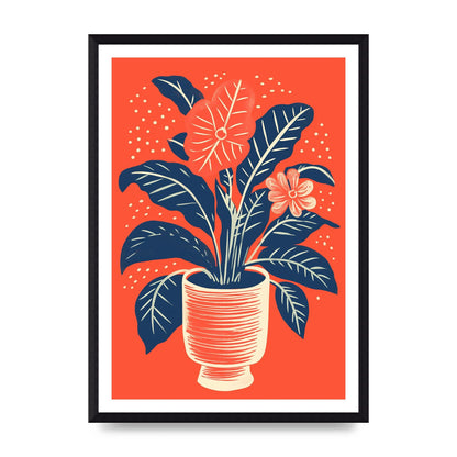 Vase with Rich Hues and Vibrant Blooms