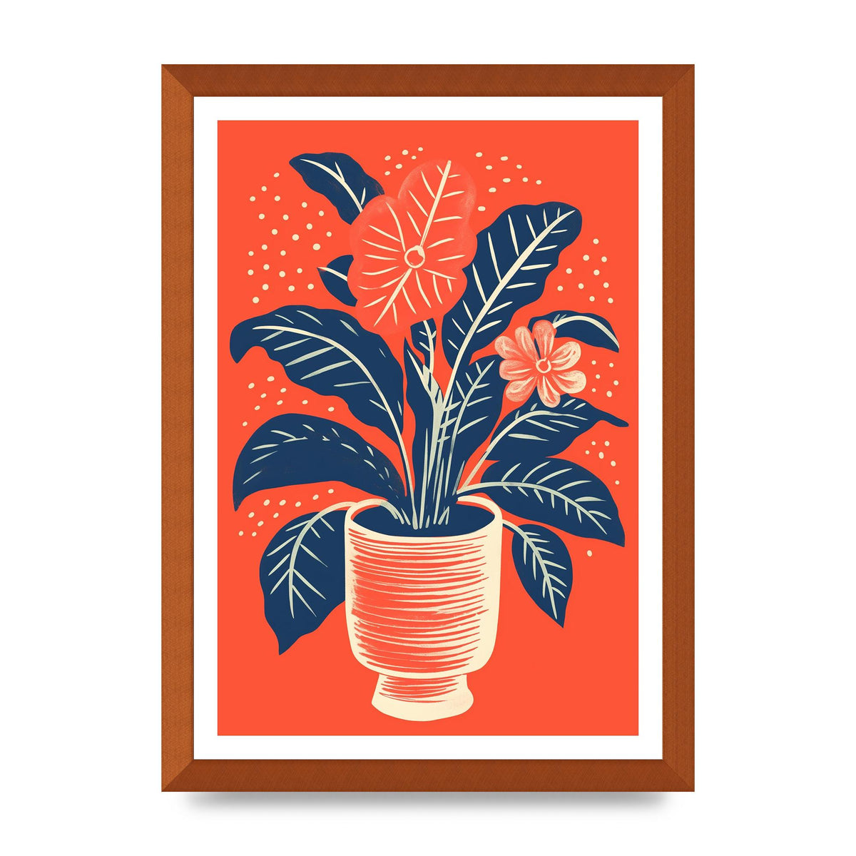 Vase with Rich Hues and Vibrant Blooms