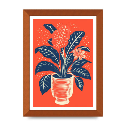 Vase with Rich Hues and Vibrant Blooms