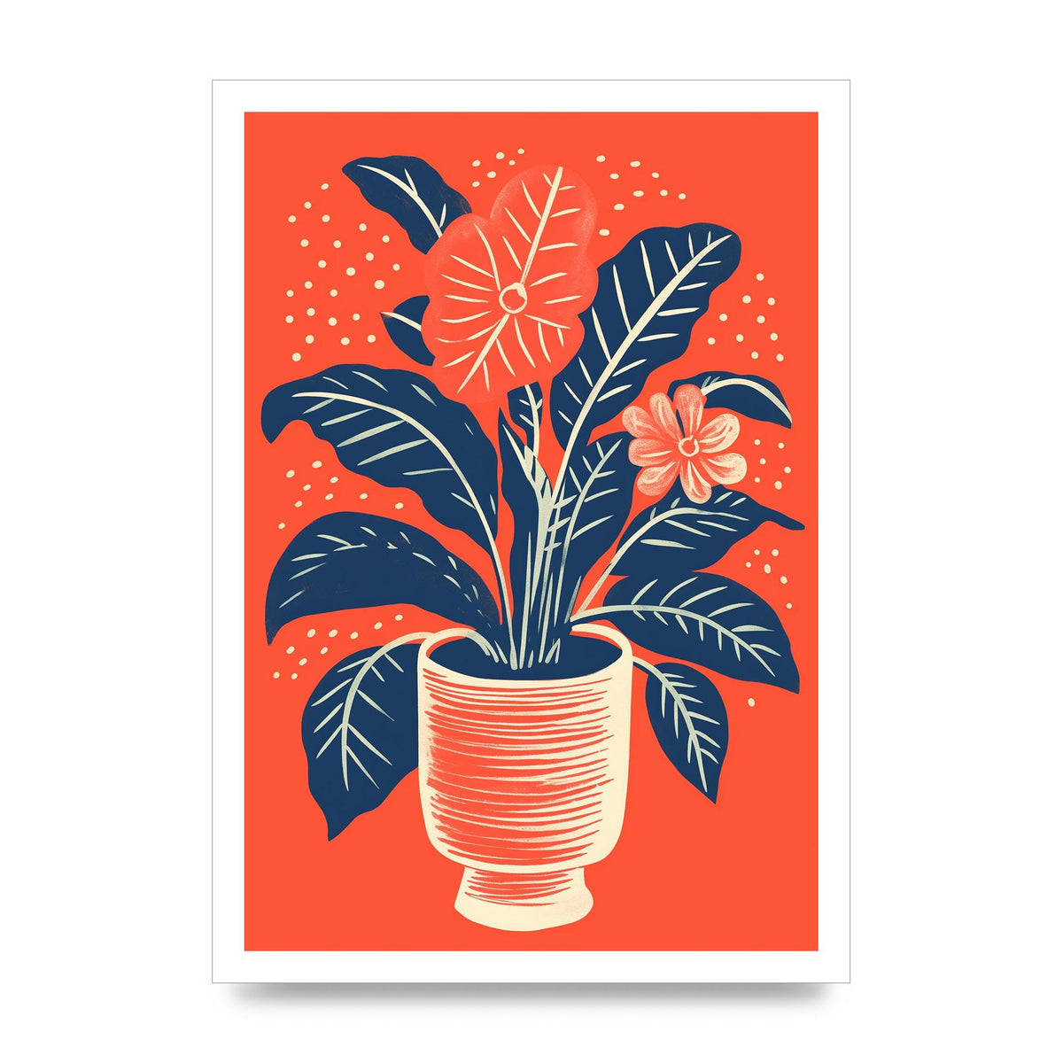 Vase with Rich Hues and Vibrant Blooms