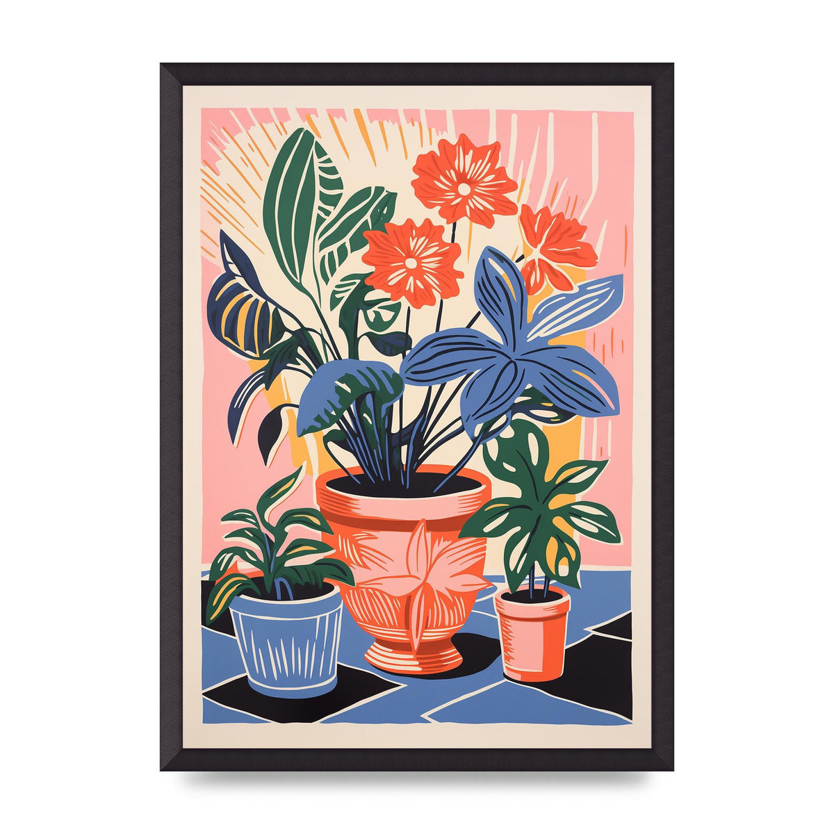 Vase with 27 Brightly Colored Flowers