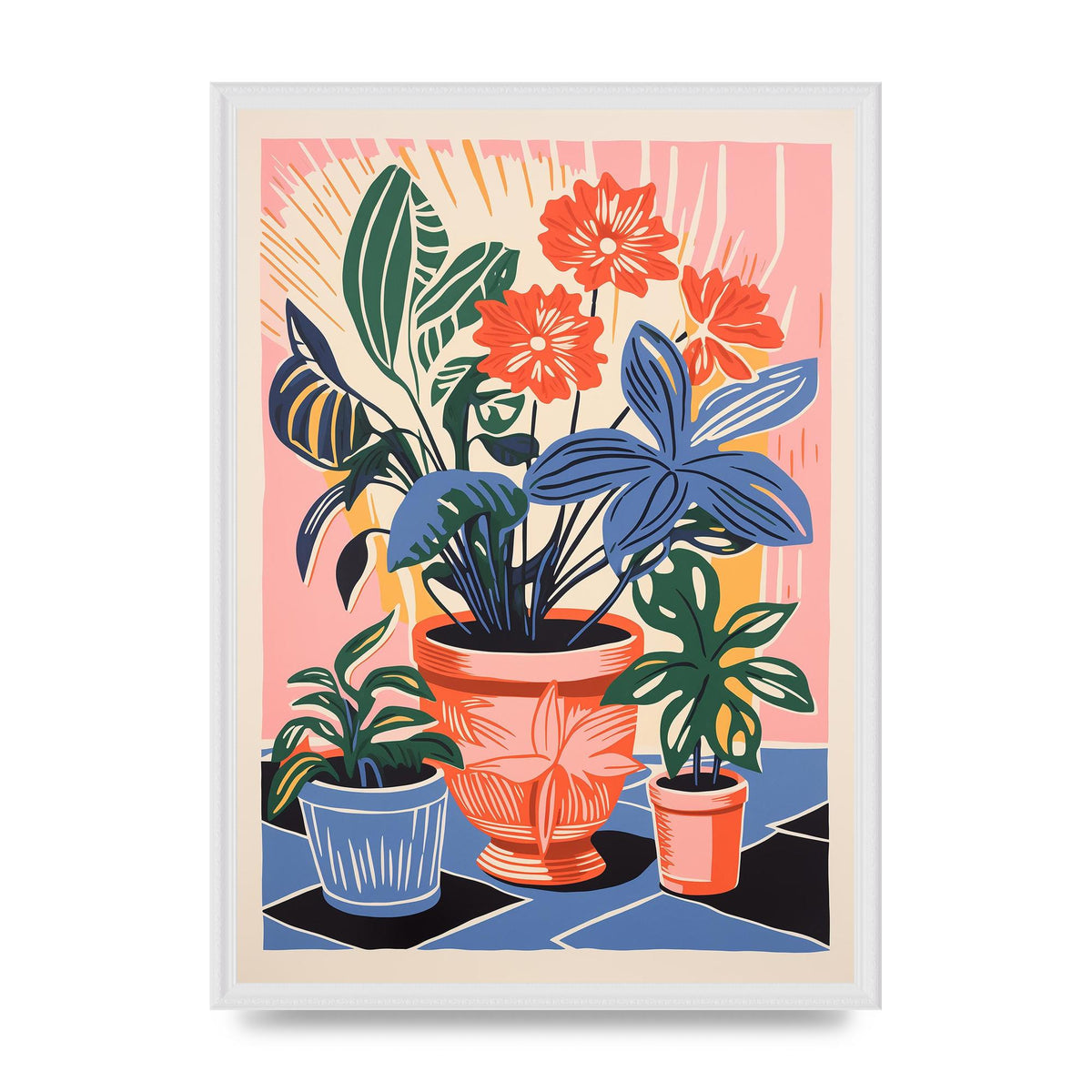 Vase with 27 Brightly Colored Flowers