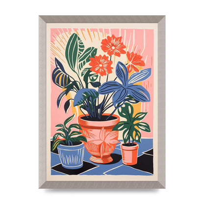 Vase with 27 Brightly Colored Flowers