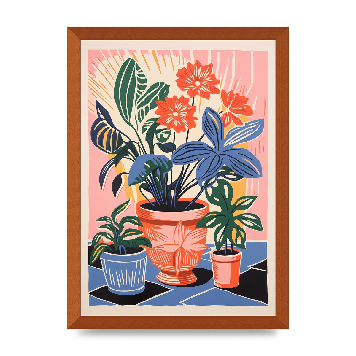 Vase with 27 Brightly Colored Flowers