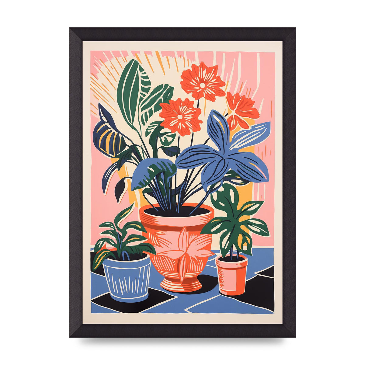 Vase with 27 Brightly Colored Flowers