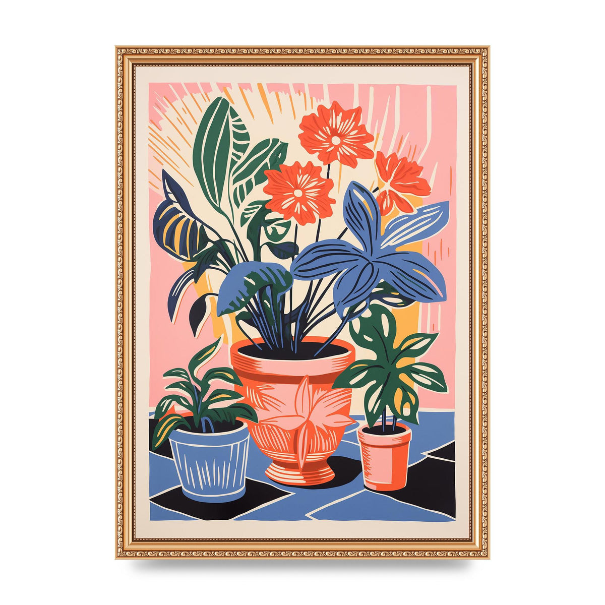 Vase with 27 Brightly Colored Flowers