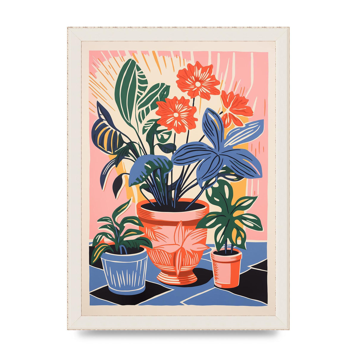 Vase with 27 Brightly Colored Flowers
