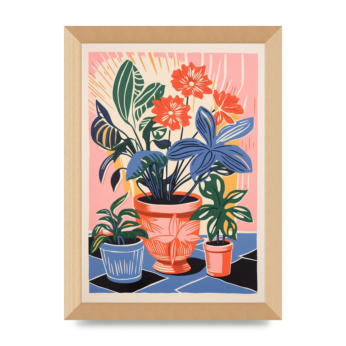Vase with 27 Brightly Colored Flowers