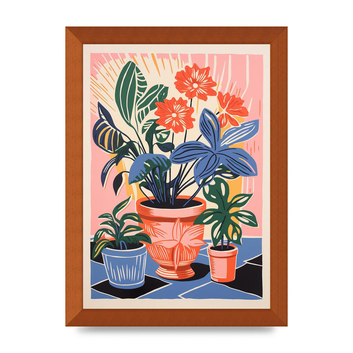 Vase with 27 Brightly Colored Flowers