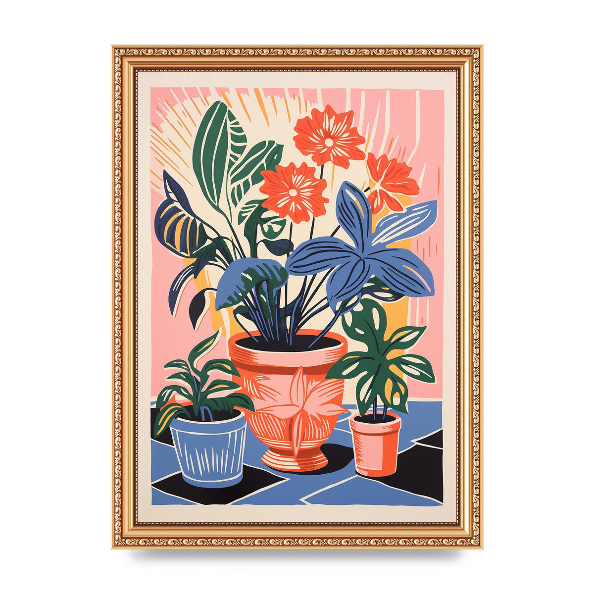 Vase with 27 Brightly Colored Flowers