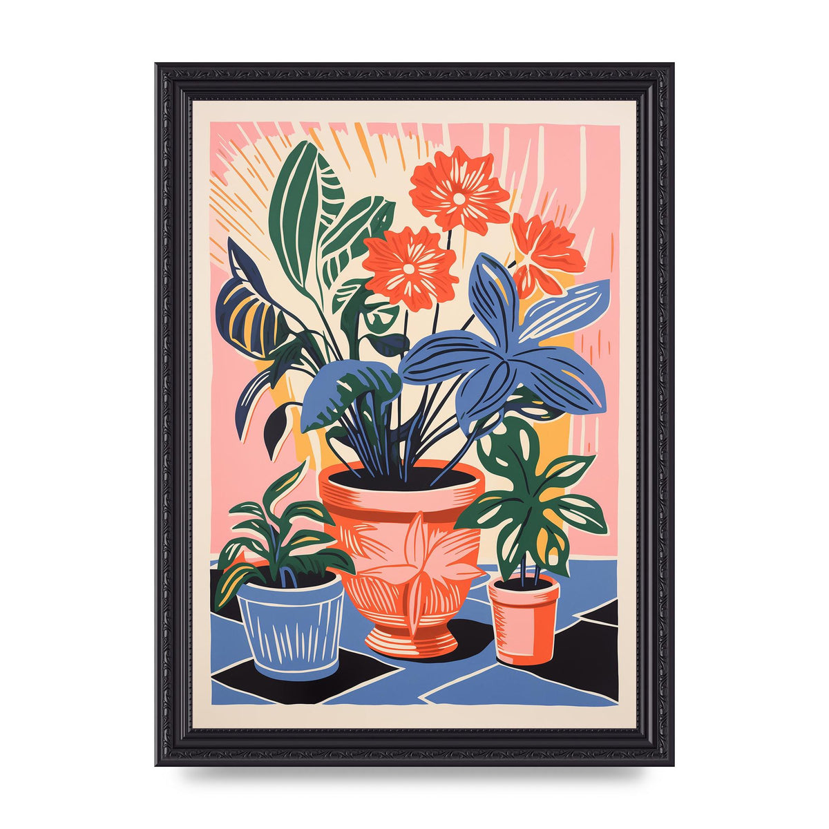 Vase with 27 Brightly Colored Flowers