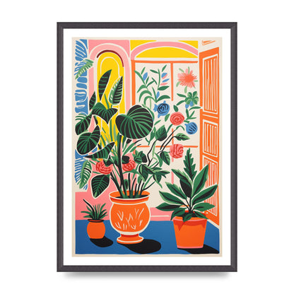 Vibrant Vase with Bold Coloured Flowers
