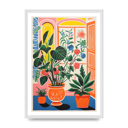 Vibrant Vase with Bold Coloured Flowers