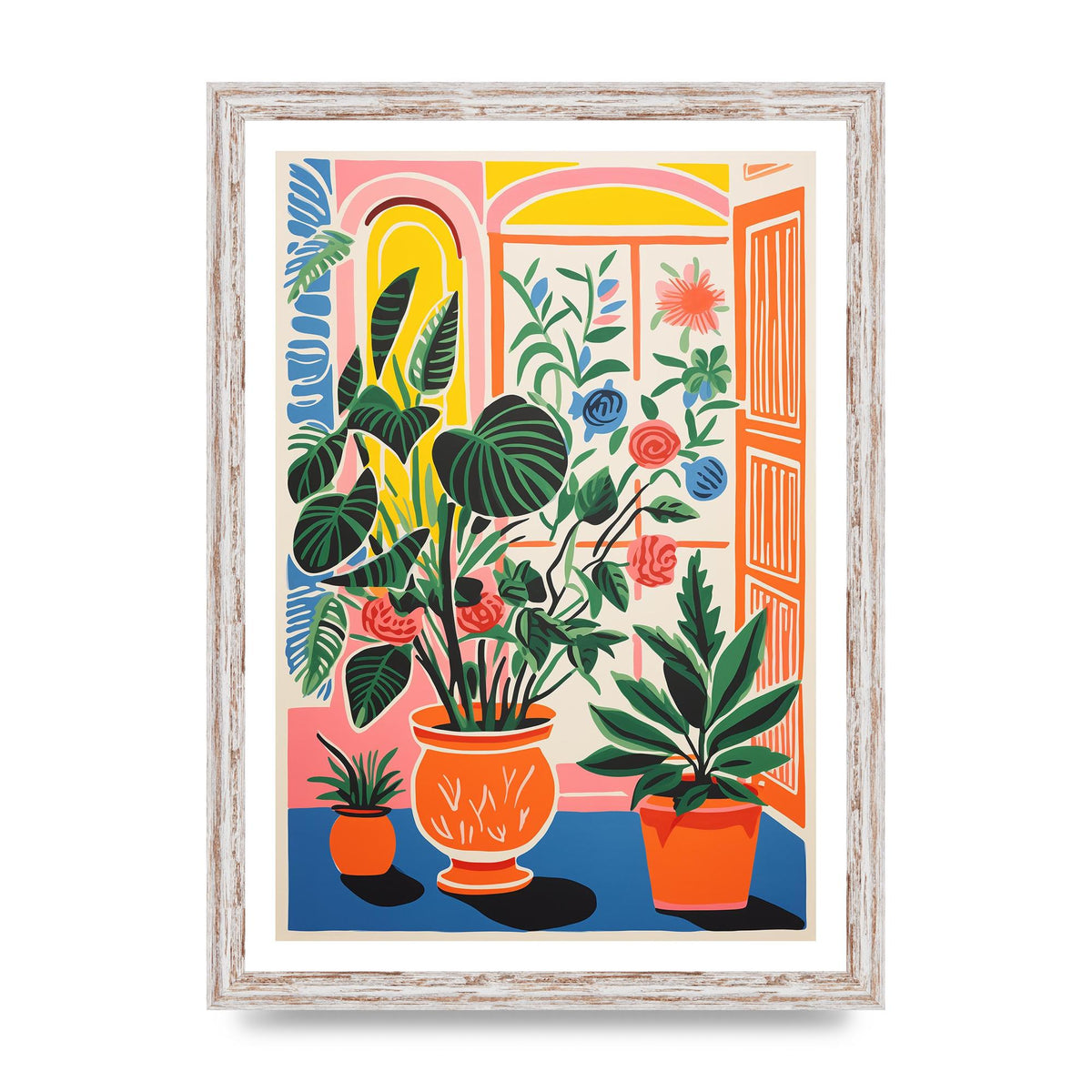 Vibrant Vase with Bold Coloured Flowers
