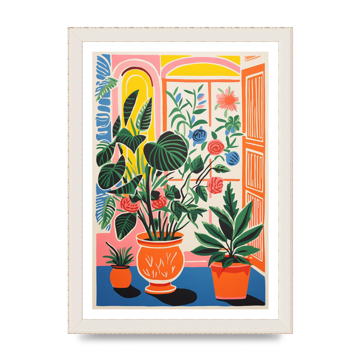 Vibrant Vase with Bold Coloured Flowers