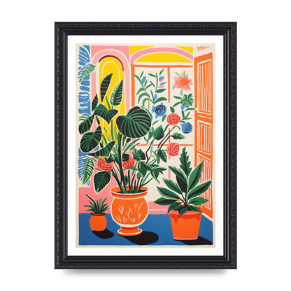 Vibrant Vase with Bold Coloured Flowers