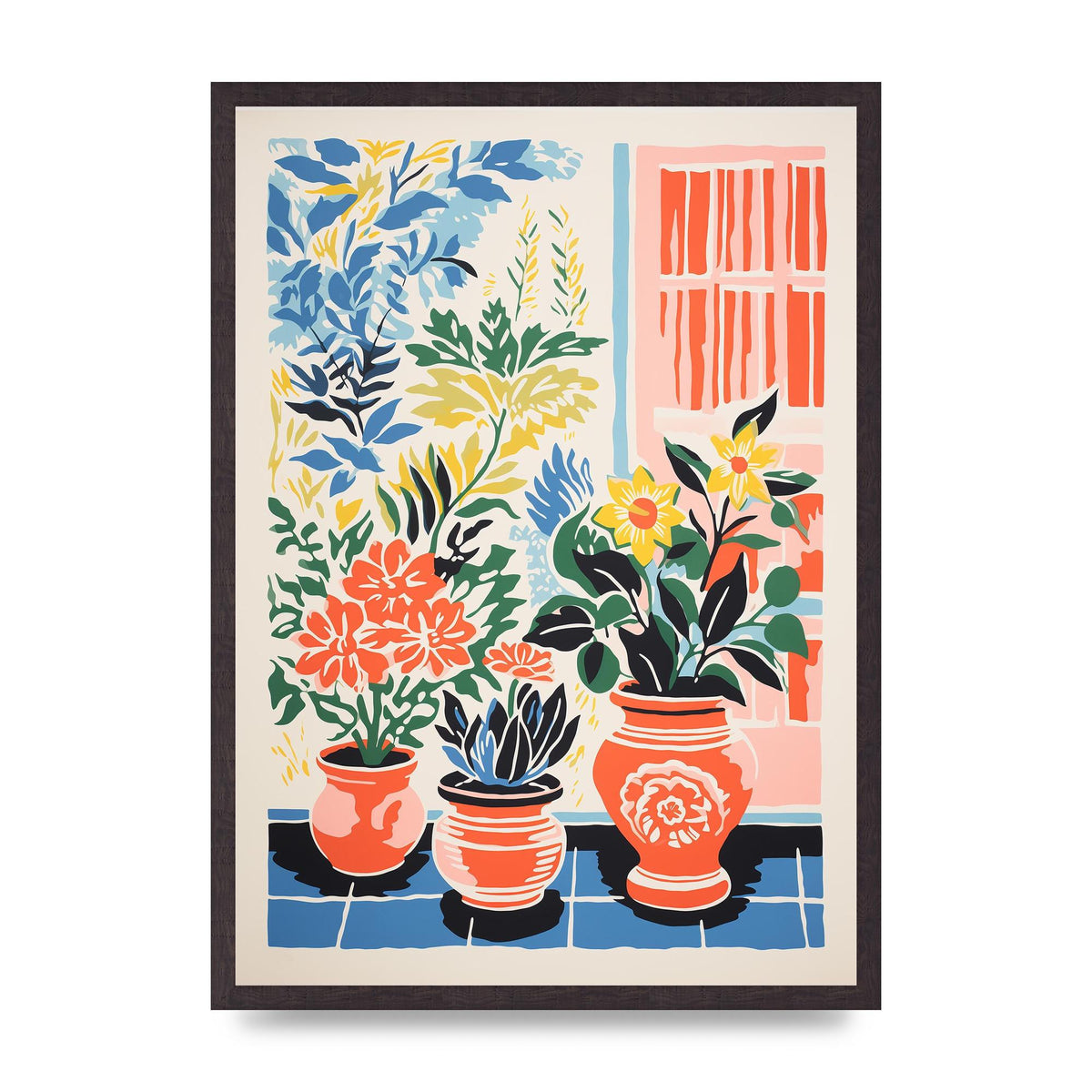 Colorful Vase with Vibrant Blossoms