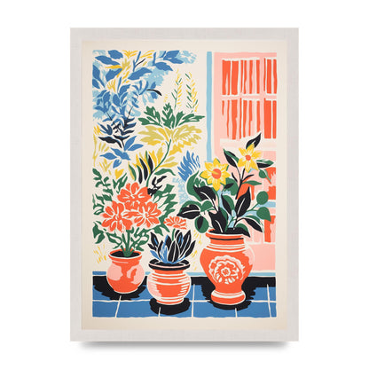 Colorful Vase with Vibrant Blossoms