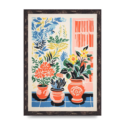 Colorful Vase with Vibrant Blossoms