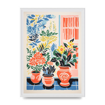 Colorful Vase with Vibrant Blossoms