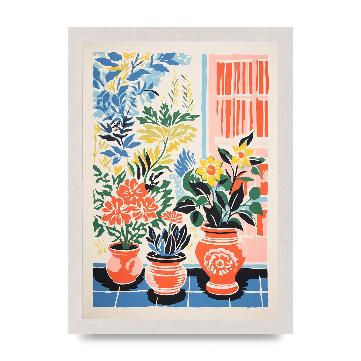 Colorful Vase with Vibrant Blossoms