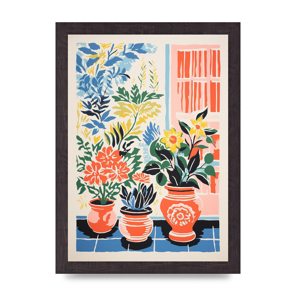 Colorful Vase with Vibrant Blossoms