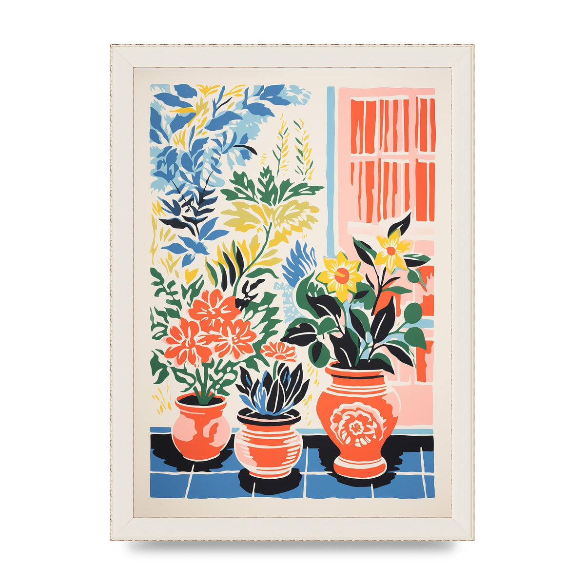 Colorful Vase with Vibrant Blossoms