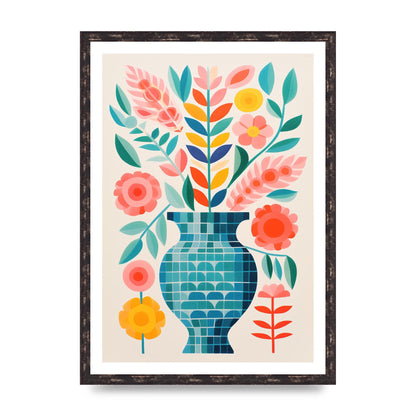 Colorful Vase with Bold Shapes and Hues