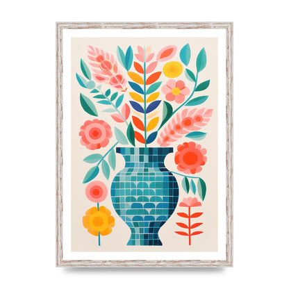 Colorful Vase with Bold Shapes and Hues
