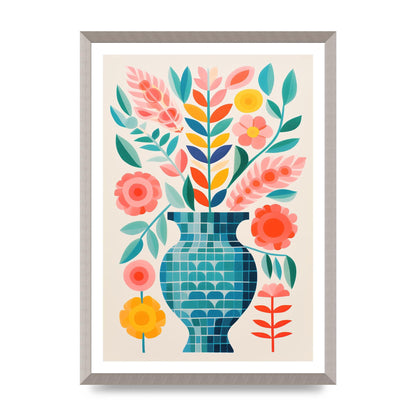 Colorful Vase with Bold Shapes and Hues