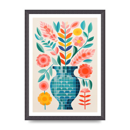 Colorful Vase with Bold Shapes and Hues