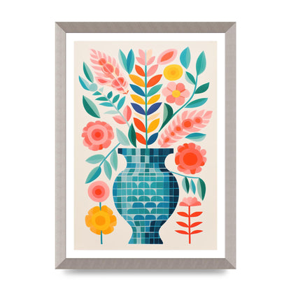Colorful Vase with Bold Shapes and Hues
