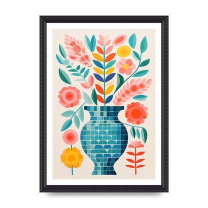 Colorful Vase with Bold Shapes and Hues