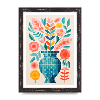 Colorful Vase with Bold Shapes and Hues