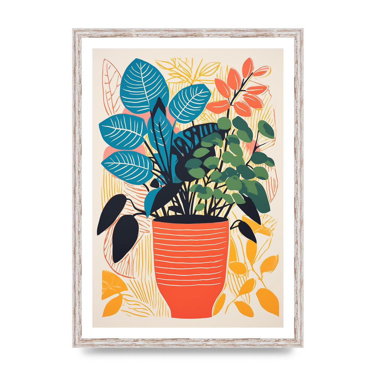 Vivid Vase with Vibrant Colors and Flowers