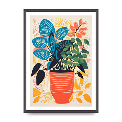 Vivid Vase with Vibrant Colors and Flowers