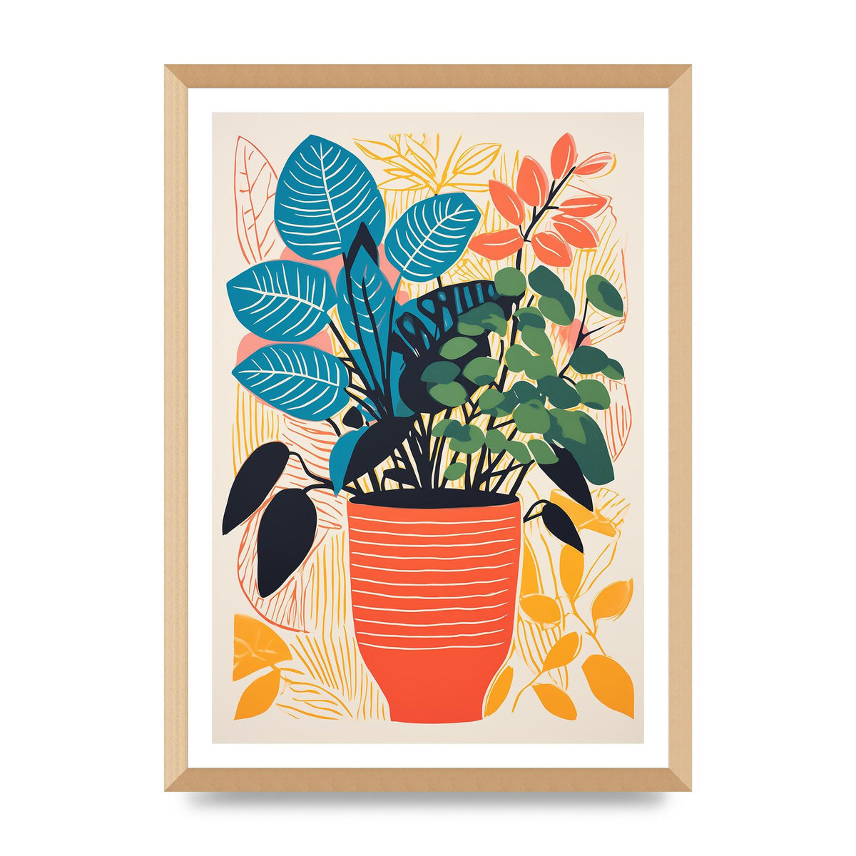 Vivid Vase with Vibrant Colors and Flowers