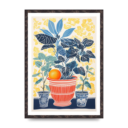 Vivid Floral Vase with Eye-Catching Contours