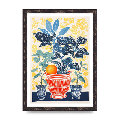 Vivid Floral Vase with Eye-Catching Contours