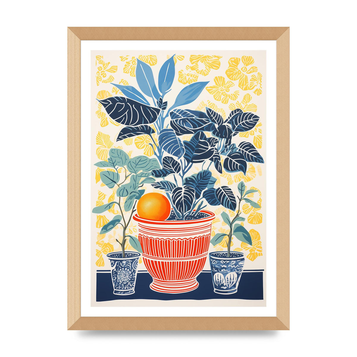 Vivid Floral Vase with Eye-Catching Contours