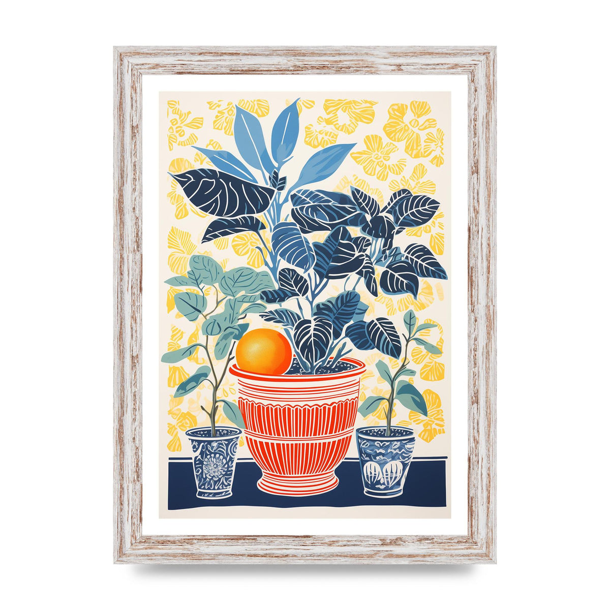 Vivid Floral Vase with Eye-Catching Contours