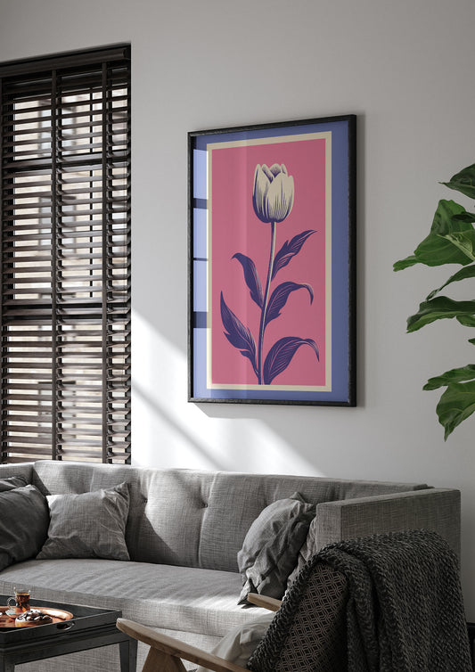 Vase Flaunting Colorful Flowers in Bold Shapes