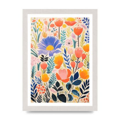 Vibrant-Colored Vase with Simple Flowers