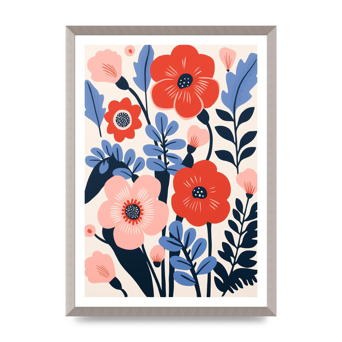 Charming Bold Floral Arrangement Vase